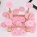 YAKA 50pcs 4 Holes Round Sewing Resin Buttons1.5inch/38mm in Bulk for Environmental Sewing Fasteners Scrapbooking DIY Sewing Tailor Crafts Coats Clothe Pink