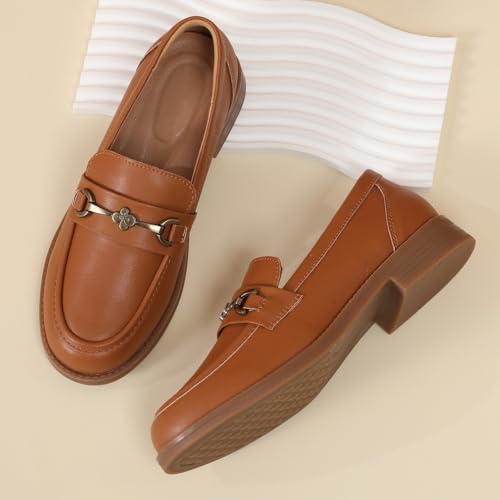 Image of Loafers for Women Womens Shoes Comfortable Dressy Slip On Low Heel Flats
