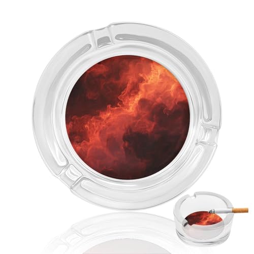 Posacenere in vetro astratto con texture di calore per sigarette Posacenere decorativo portatile per la decorazione dell'ufficio domestico