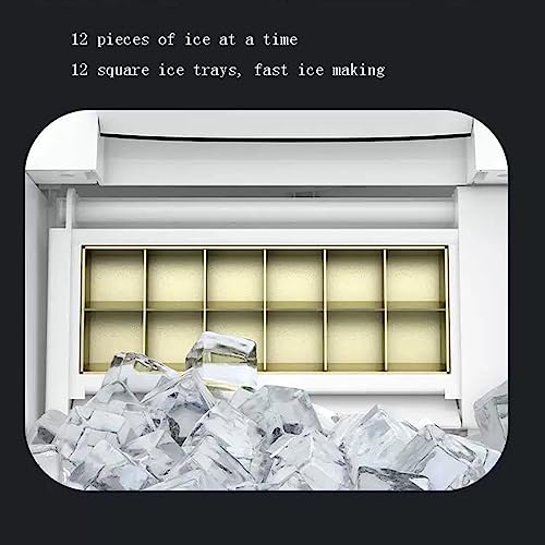 Fabricadora de hielo portátil de mostrador - 55 libras de producción diaria, 12 bandejas de hielo, máquina eléctrica para hacer hielo para cocina, oficina, bar y fiestas miniatura 6