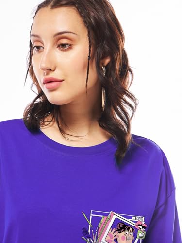 Image of Bewakoof Women's Graphic Print Oversized Fit T-Shirt