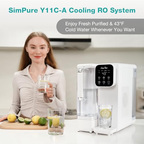 Image of SimPure Y11C-A Cold Reverse Osmosis Water Filter Countertop, UV RO System