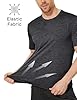 MAGCOMSEN Mens Gym T Shirt Quick Dry Breathable Running Shirts Workout Athletic Training Top Sport Summer Tshirt,Black,3XL #3