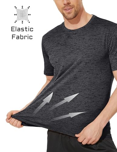 MAGCOMSEN Camisetas Manga Corta Hombre Deporte Secado Rápido Cuello Redondo Gimnasio Entrenamiento Running Deportiva Transpirable Fitness Ropa - imagen 5