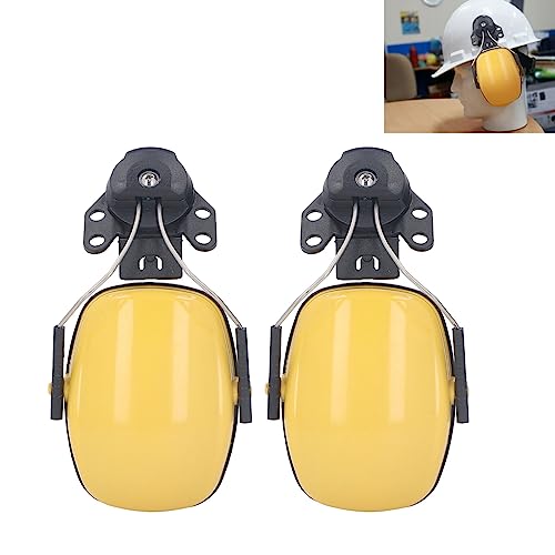 TOPINCN 1 Pair Ear Muffs Safety Helmet Noise Cancelling Helmet Attachable, Hard Hat Hearing Protection Earmuff for Construction Site - Image 2