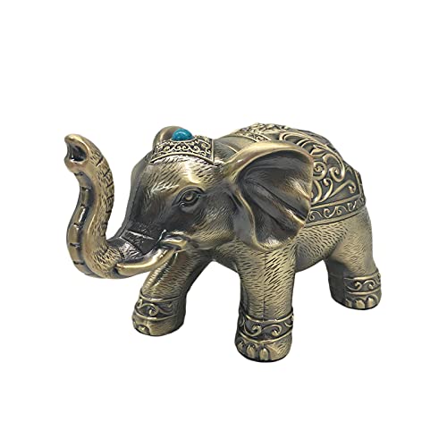 BAFEI Windproof Ashtray with Lid Vintage Ashtrays for Cigarettes Metal Ash Tray Holder for Indoors Outdoors, Patio/Office/Home Decor (Elephant-style 2)