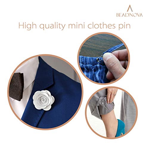BEADNOVA Safety Pins Small Nickel Finish Diaper Pins Safety Pins Bulk for Garment Art Craft (120pcs, 1.3 Inch, 32mm) - Thumbnail 3