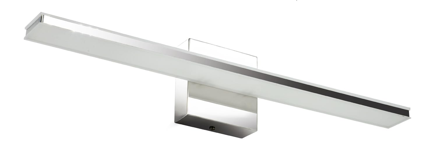 Goozegg LED Vanity Light Fixture 24 Inch Modern Bathroom Vanity Lighting for Mirror 16W, Chrome