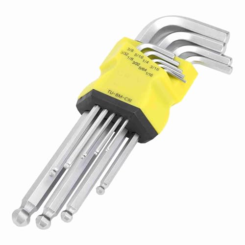 9pcs L-Tipo Llave de Bola Hexagonal Juego de Llaves Reparación Profesional