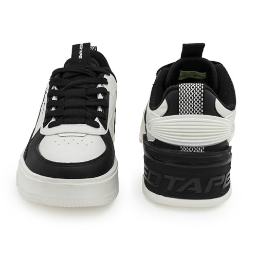 Image of Red Tape Lifestyle Sneakers for Women in Black White | Lifestyle Sneakers