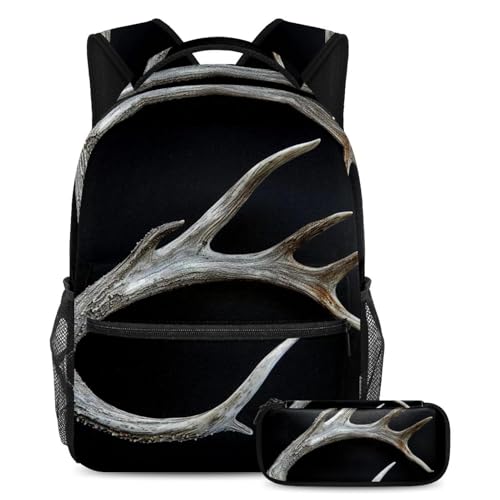Sac à dos en bois d'élan véritable premium - Bagagerie scolaire d'exception grand format