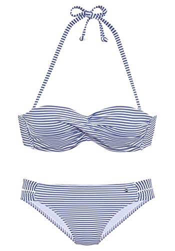 s.Oliver Bügel-Bandeau-Bikini hellblau-weiß