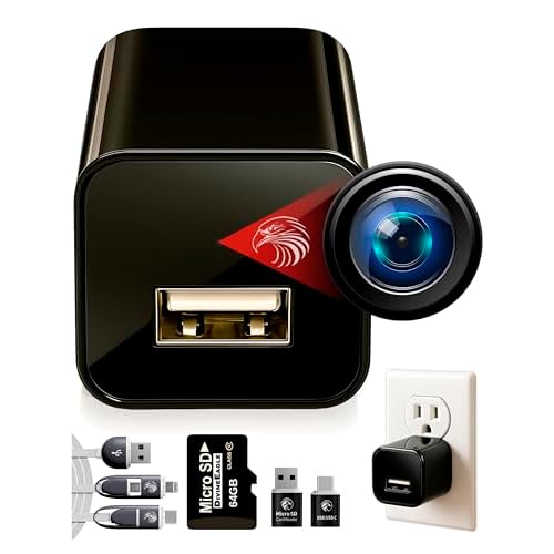 Plug-in Full HD Dome Camera – Premium Reliable 1080p Pet Cam with Motion Detection – Easy No-WiFi Setup & Data Protection – Ideal for Pet Nanny Use, with 64GB Card