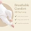 Pantalones de bebé | Algodón PIMA peruano premium | Pantalones de bebé con pie, blancos | Unisex: pantalones para niño y niña 4