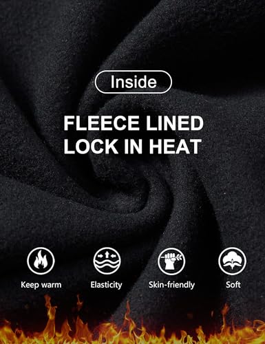 Image of THE GYM PEOPLE Thick High Waist Yoga Pants with Pockets, Tummy Control Workout Running Yoga Leggings for Women