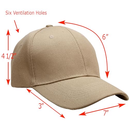 Image of Falari Wholesale Bulk Lot 12-Pack Baseball Cap Adjustable Size Plain Blank Solid Color