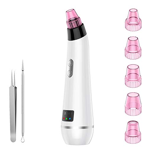Blackhead Remover Vacuum, TAYTHI Skin Vacuum Pore Cleaner Blackhead Removal Tool Electric Acne Comedone Suction Device with IPL Beauty Lamp 2 Blackhead Extractor Tool for All Facial Skin Treatment