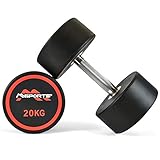 [page_title]-MSPORTS Rundhantel Premium 2er Set | Gummi Kurzhantel Beschichtung 2,5-50 kg | Griff verchromt und gerändelt | Verschiedene Gewichtsvarianten Hantel (2 x 20 kg)