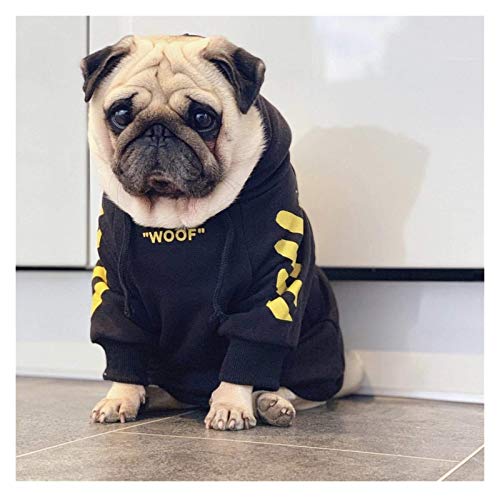Dog's Clothes French Bulldog Clothes Dog Hoodie Warm Sport Retro Dog Hoodies Pet Clothes Puppy Dog Pugs Puppy Clothes Chihuahua (Color : White, Size : Xxl Chest 56 61Cm) #TOP2