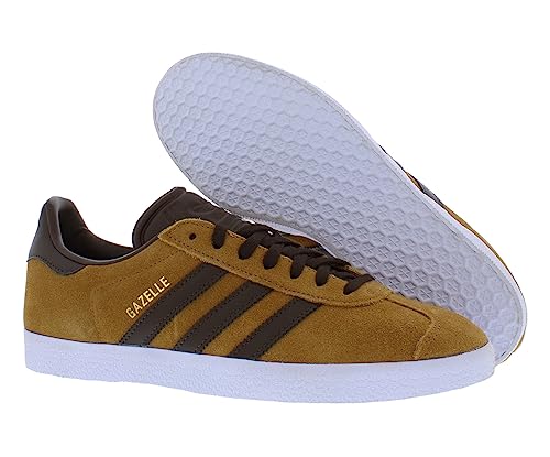 Image of adidas Gazelle Suede Mens Shoes Size 5, Color: Mesa /Brown /White
