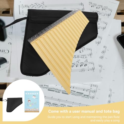 Panflöte, C-Taste Panflöten mit Bunte Pappe Tragetasche, Leicht zu Erlernen ABS Holzblasinstrumente Panflötenmusik Holzblasinstrumente Traditionelle Musikinstrumente Für Kinder Erwachsene Anfänger