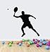 Sticker Mural Art Head Décor À La Maison Autocollant Tennis Vinyle Muursticker Garçon Enfants Joueur Adesivo Amovible Chambre Décor 42X37CM