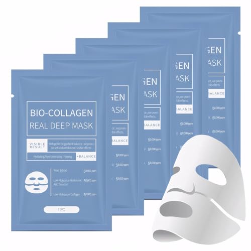 ExcellaElite Biodance Collagen Mask, Biodance Collagen Mask Overnight, Bio Collagen Face Mask, Biodance Bio-Collagen Real Deep Mask (5PCS)