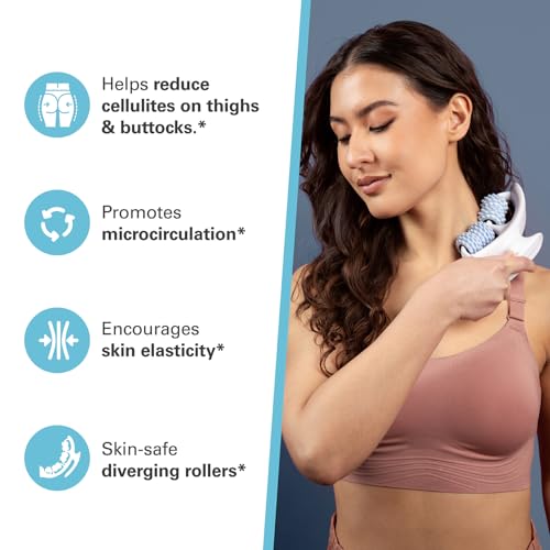 M3 Naturals Anti Cellulite Roller & Lymphatic Drainage Massager | Fascia Blaster for Contoured & Smoother Skin | Tool for Sore Arms, Legs, Stomach & Buttocks