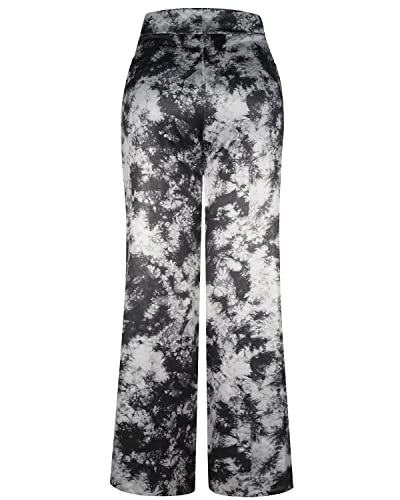 Image of NEWCOSPLAY Women's Comfy Pajama Pants Casual Drawstring Palazzo Lounge Wide Leg Pants