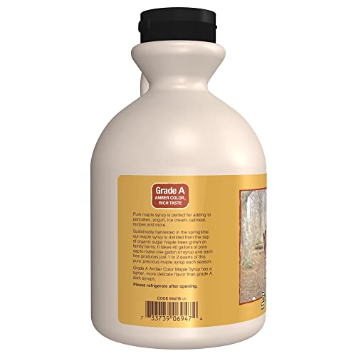 Now Foods, Certified Organic Maple Syrup, Grade A Amber Color, 100% Pure, Light Delicate Flavor, Certified Non-Gmo, 32-Ounce #TOP2