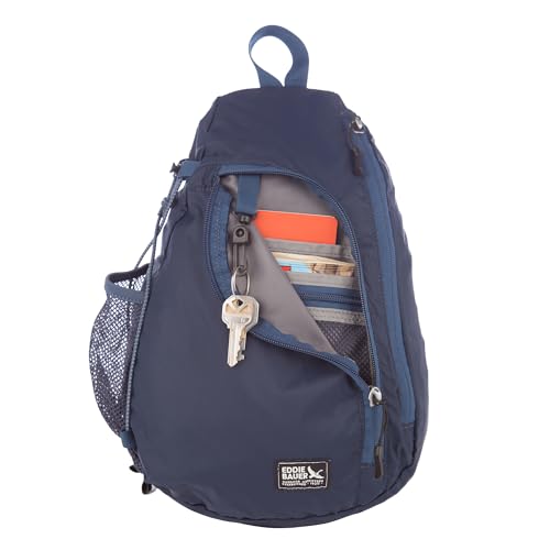Image of Eddie Bauer Ripstop 8L Shoulder Sling Pack with Padded Air-Mesh Adjustable Crossbody Strap for Right or Left Handed Fit - Brook