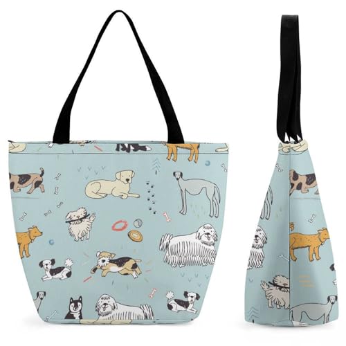 Sac à main pour femme Chien Gras grand cabas de shopping et voyage 28.5x18x32.5cm
