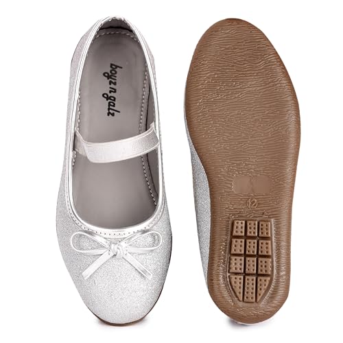 Image of Girl's Stylish Ballerinas, White, 24