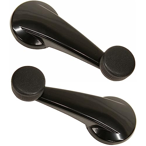 BURANIFUSION Manual Window Crank Handle Driver Passenger Pair (Smooth) for Chevy for Blazer 1995-1997,for GMC for Jimmy 1995-1997 for Sonoma 1994-1997,for Olds for Bravada 1996-1997 15647685 WEF0534