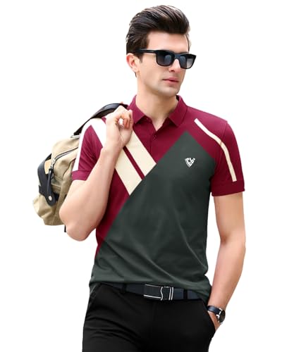 Image of EYEBOGLER Regular FIT Men Polo Neck T-Shirt