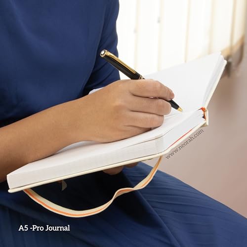 NEORAH Caderno pautado A5 | 208 páginas - 135 g/m² | Diário da série PRO (210 x 148 mm) - Caderno pa