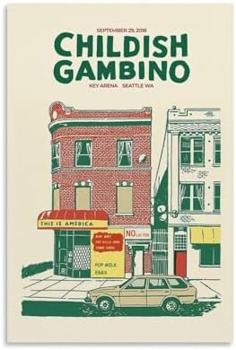 YMXHBGAE Childish Gambino Art Comic Poster Canvas Poster Wall Art Decor Living Room Bedroom Decoration Posters 12x18inch(30x45cm) Unframe-style
