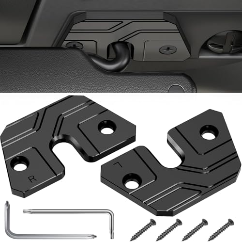 Sun Visor Repair Kit Compatible with Jeep WranglerJK 2018 JL 2018-2023 Gladiator 2020-20232 Pack Jeep Visor Repair kit Aluminum Sun Visor Repair Clips Black