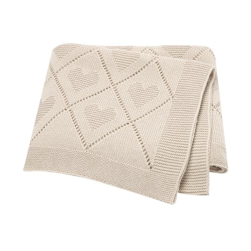 Hadetoto Baby Blanket 100% Cotton Baby Cellular Blanket - Be