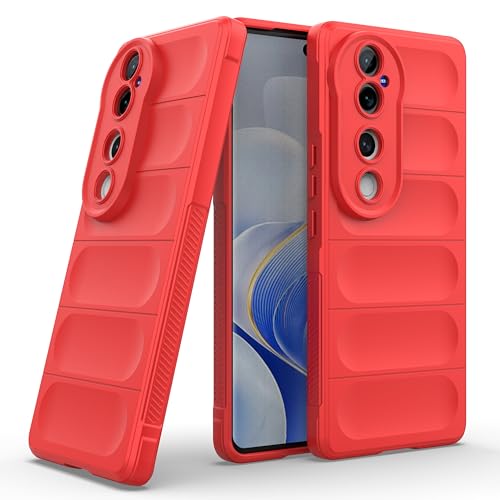 amazon basics Back Case Cover for Vivo V40 Pro 5G (Silicone_Magic-Red)