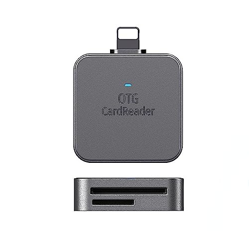 SZAMBIT Micro SD Card Reader Compatível para iPhone iPad,2 em 1 Lightning de Memória para Adaptador