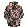 Vintage Rose Gold Flowers Men's Pullover Hoodies for Women Hooded Sweatshirt Personalized Graphic Hoodie #2