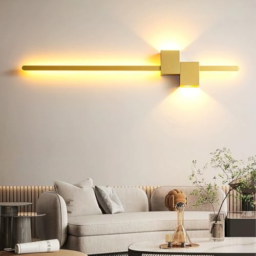 Aplique lineal moderno de barra LED con 3 modos de color para iluminación interior de salones 5