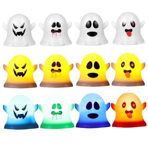 Fantasmas LED de Halloween para decorar sin fuego ni peligro de cera derretida