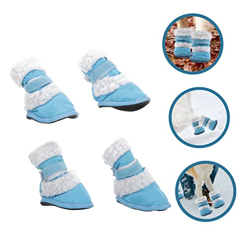 iplusmile 4 Pcs Sapatos Para Animais De Estimação Sapatos De Cachorro Pés De Cachorro Bota De Chuva