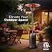 Amazon Basics 46,000 BTU Outdoor Propane Patio Heater with Wheels, Commercial & Residential, Slate Gray, with Water Tank, 32.1 x 32.1 x 91.3 inches (LxWxH)