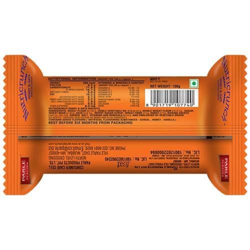 Image of Parle Nutricrunch, Honey and Oats, Oatmeal - Honey, 120 G