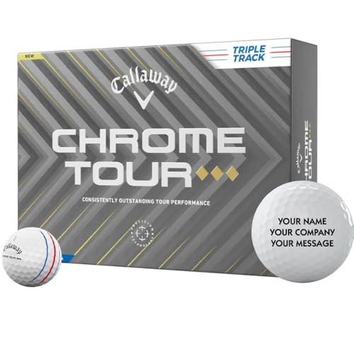 Callaway Golf Chrome Tour Triple Diamond Triple Track Personalized Golf Balls - 2025 Model