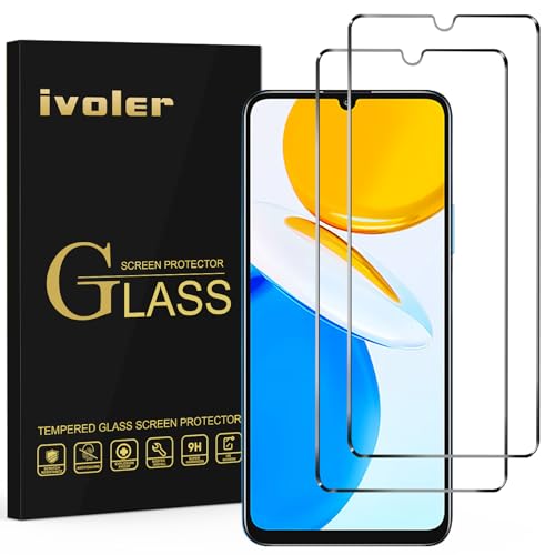 ivoler 2 Piezas Protector de Pantalla para Honor X7a / Honor X7, Cristal Vidrio Templado Anti-Arañazos, Dureza 9H, Antihuellas, HD Transparente, Sin Burbujas