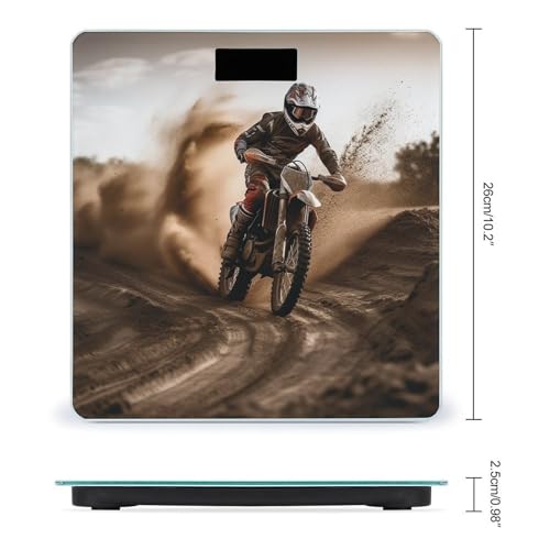 Báscula Digital Motocross de Vidrio Templado con LCD miniatura 2